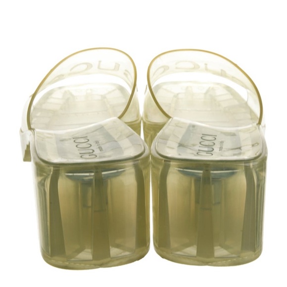 Gucci Transparent Cream Mules - Picture 5 of 5